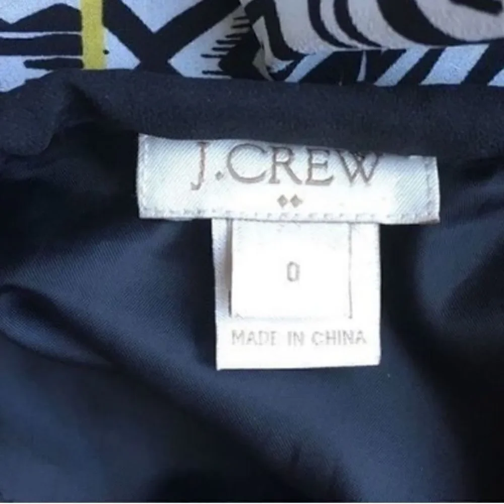 J. Crew Women's Size -0 Maxi Dress Side Slit Racer Back Black White Print